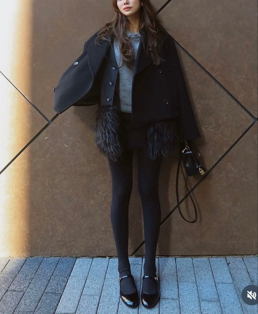 prankproject 新作裾ファーコートfarlayeredpea coat