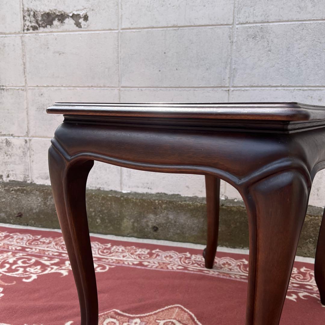 maruni マルニ家具◾️猫脚デザイン 木製サイドテーブル コーヒーテーブル