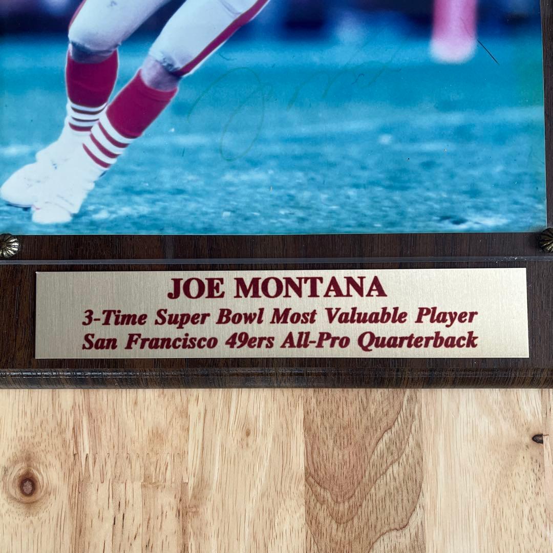 NFL ジョー・モンタナ JOE MONTANA 記念プレート　直筆サイン入り