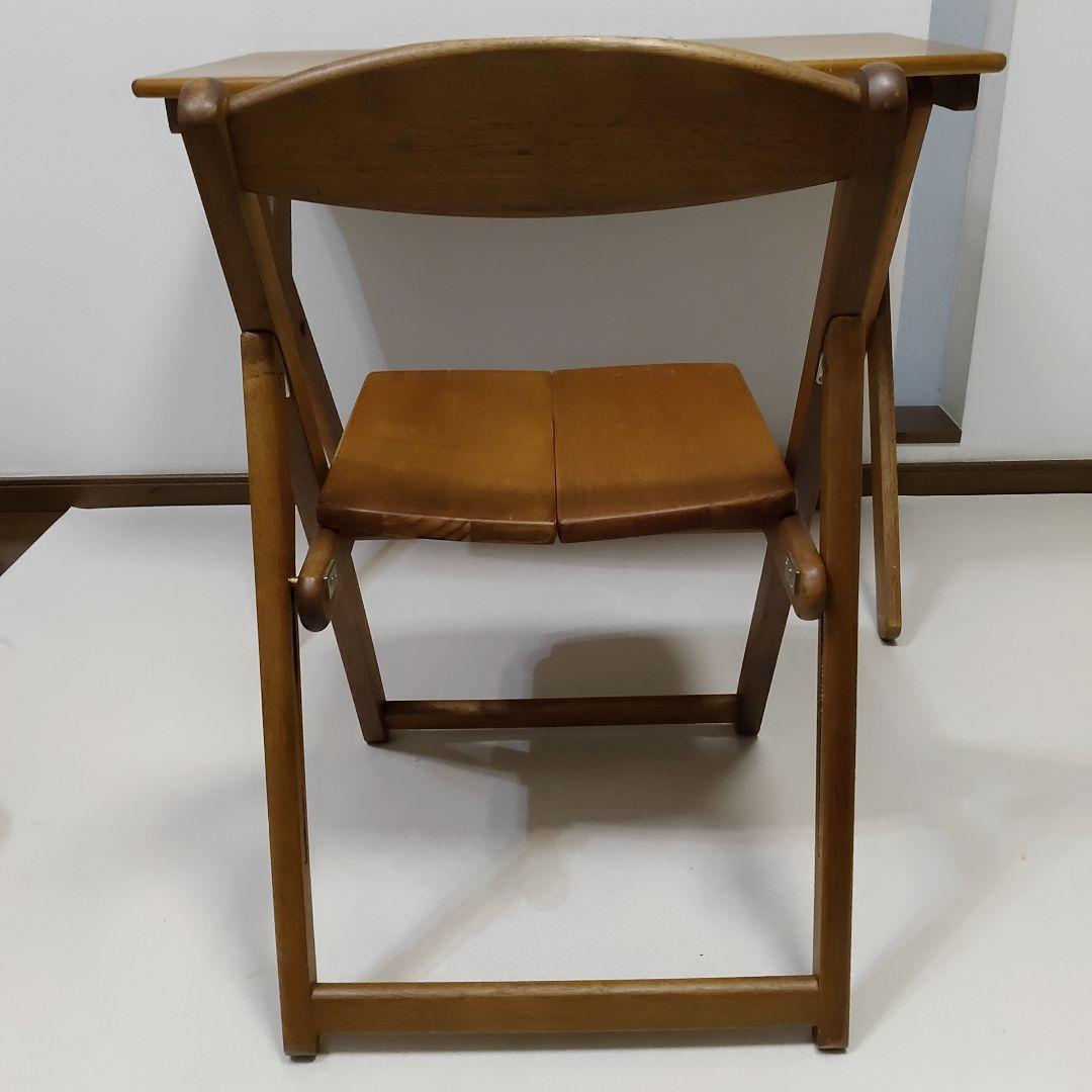アンティーク　Desk ＆ Chair　折りたたみ　デスク ＆ チェア セット