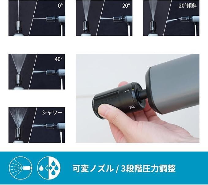 【新品】　バイク泡洗車　ポケットブル高圧洗浄機 SWU-201(BK)