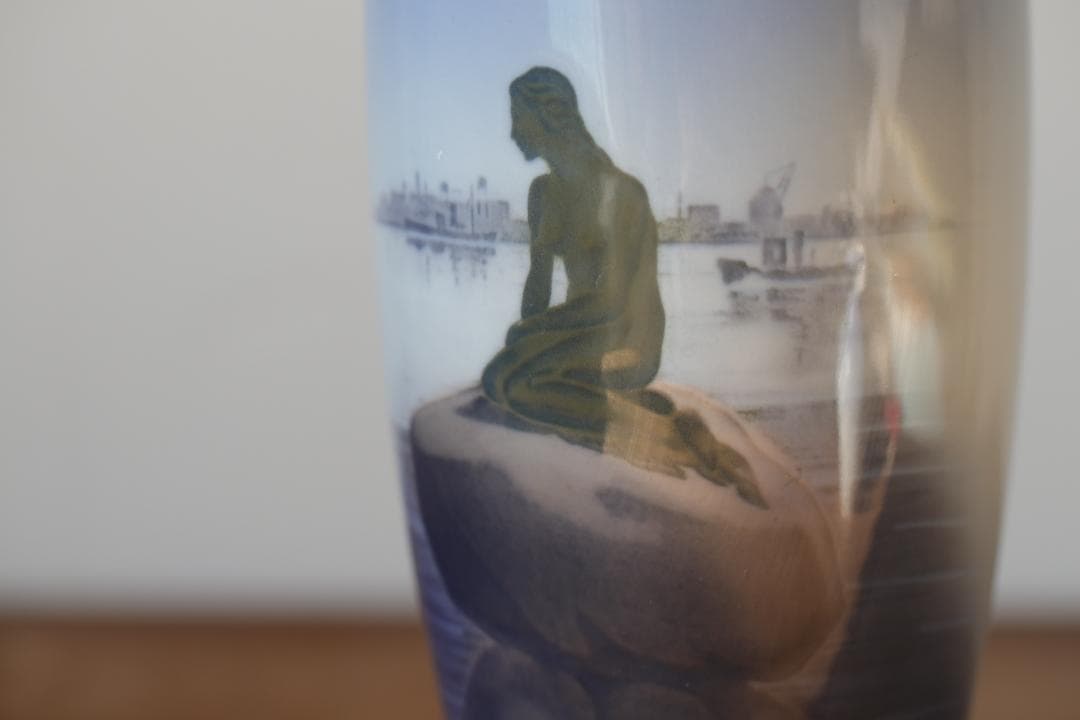 希少 ロイヤルコペンハーゲン 花瓶 人魚姫 ランゲリニエ 4463