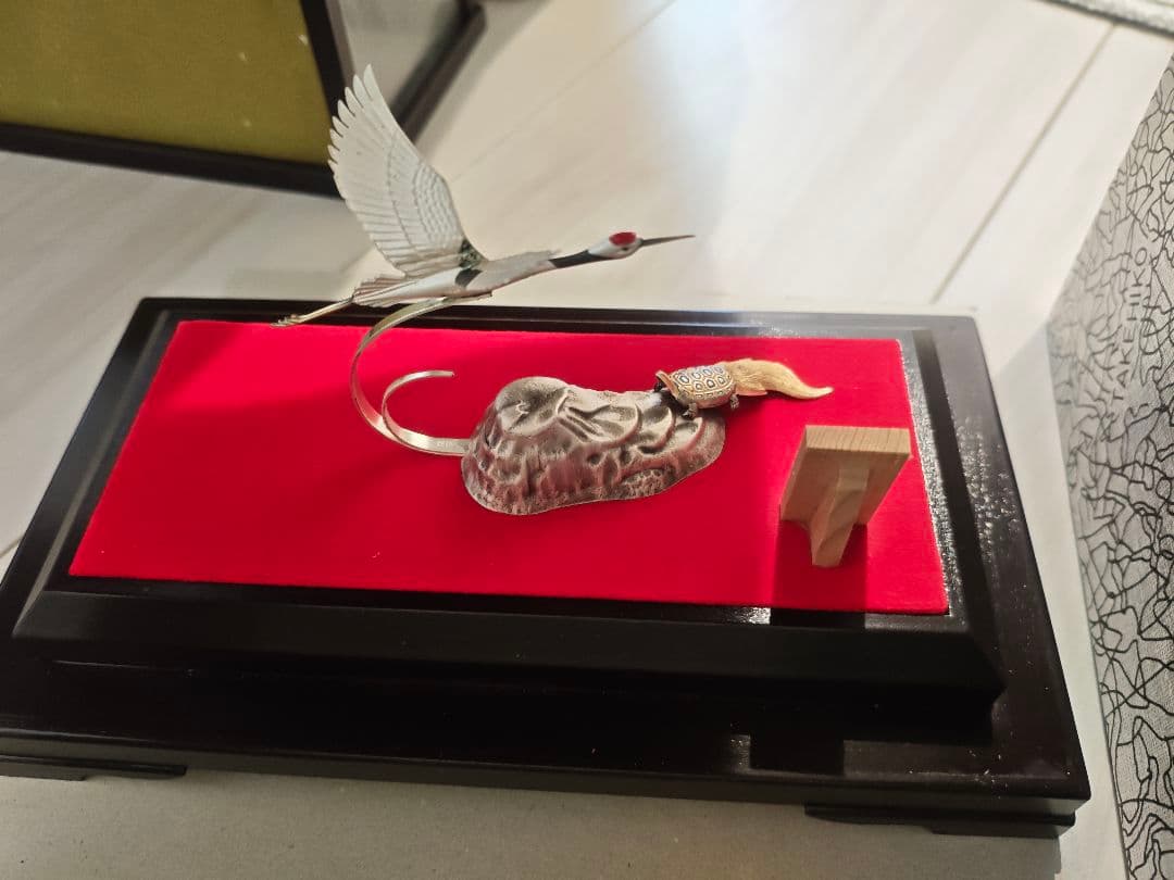 武比古　純銀製　　鶴