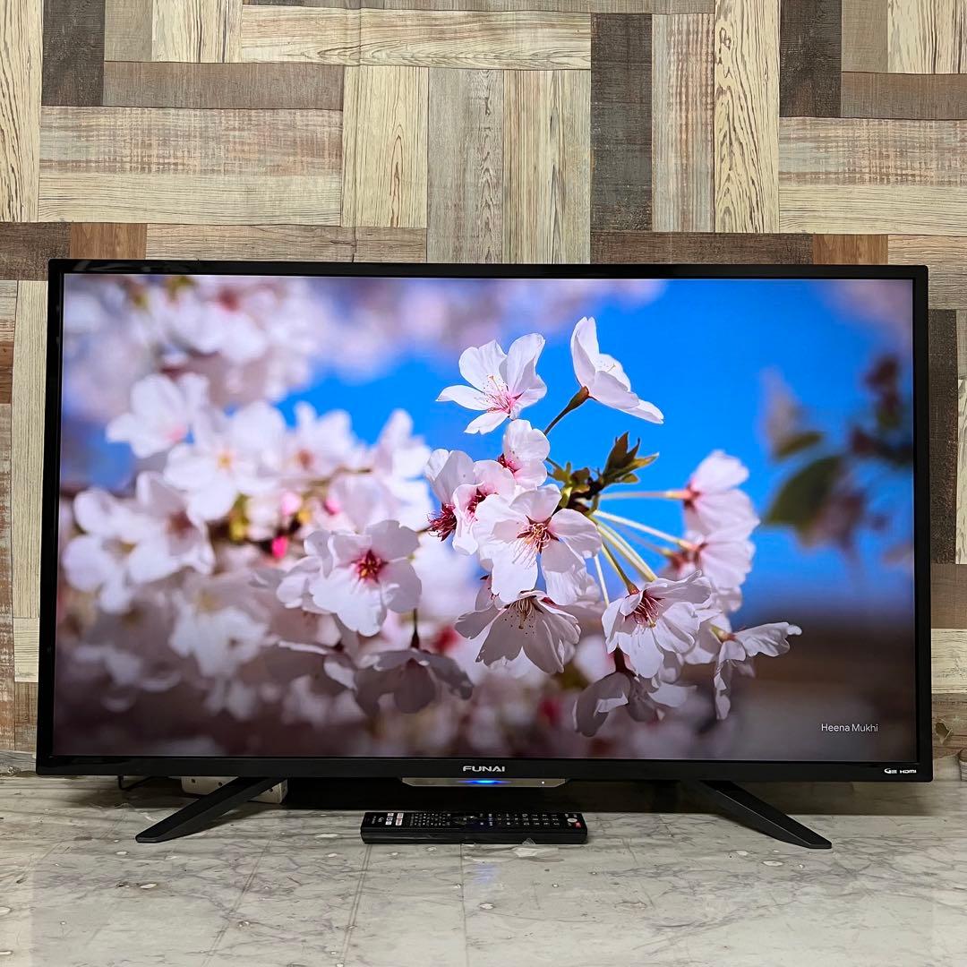 全国送料込❣️FUNAI43型4Kチューナ&2番組録画機能内蔵。ネット視聴多数
