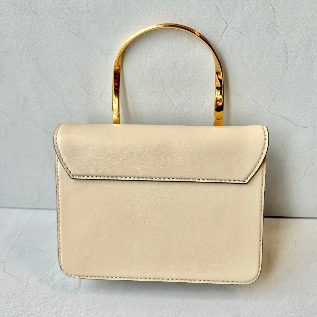 超美品★定価約20万 MOSCHINO モスキーノ フォーク レザー バッグ