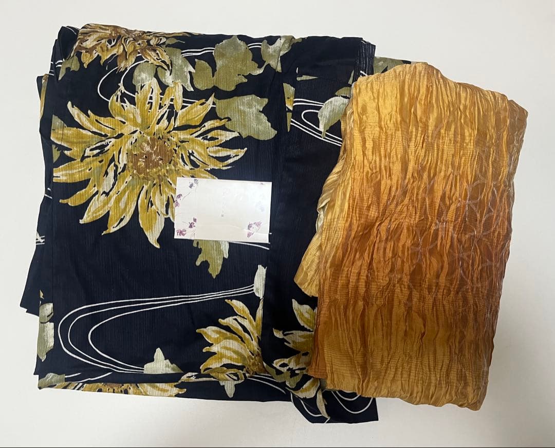 【9月30日まで出品】Dita 夏色の向日葵しらべ(藍) 浴衣