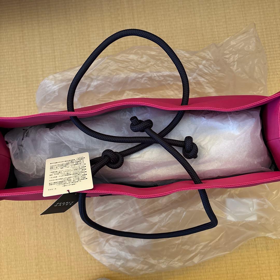 パーリーゲイツ　ロッカーバック ピンク　ショッパー風バック(中)ユニセックス
