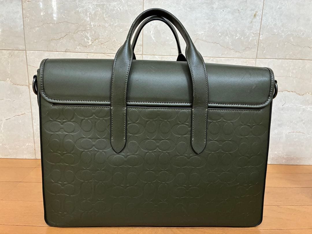 COACH オリーブグリーン ビジネスバッグ