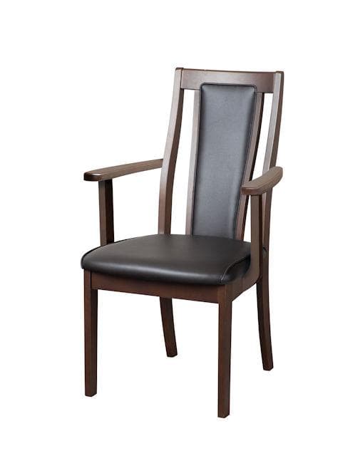 新品未開封 訳あり アウトレット 肘付ダイニングチェア ブラウン系（1081）