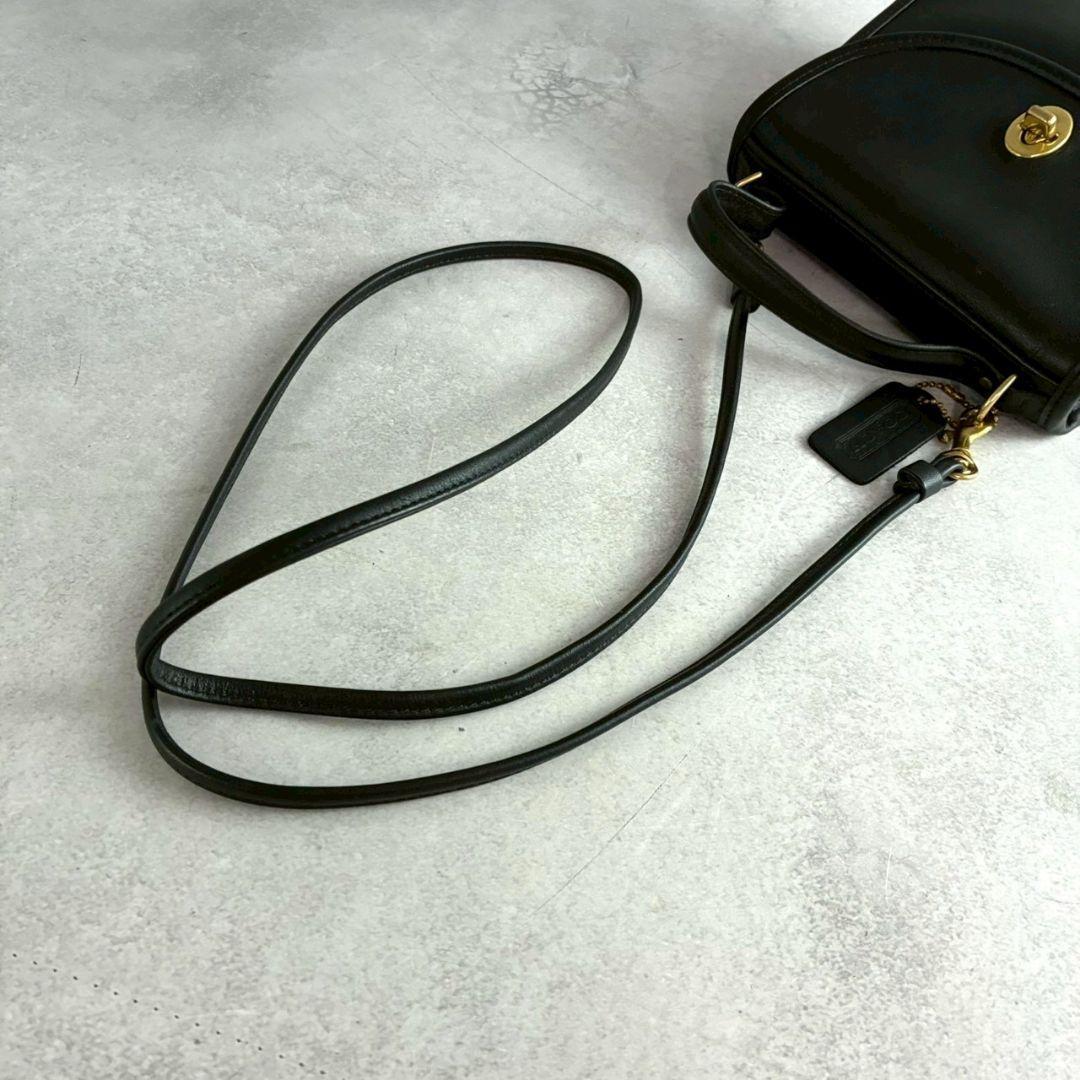 極美品 オールドコーチ レジナ 2way ショルダーバッグ ターンロック 黒