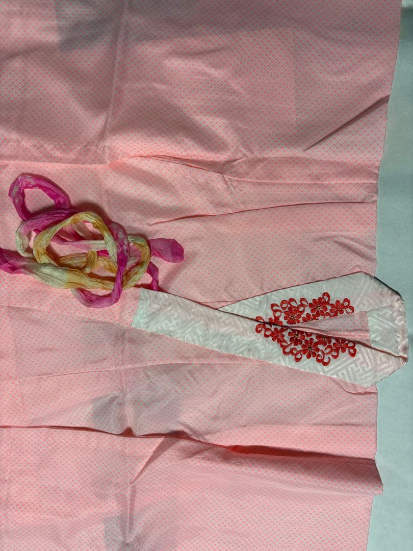 七五三 着物セット 紫色 花柄　7歳　女の子　フルセット