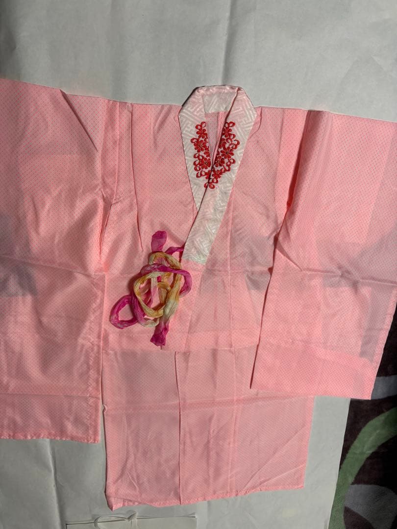 七五三 着物セット 紫色 花柄　7歳　女の子　フルセット