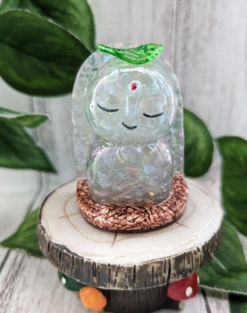 【桃】葉っぱ付き！ローズクォーツのかばちゃん形オルゴナイト☆他９点