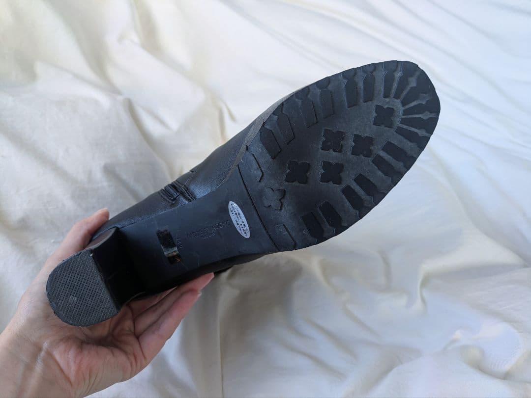 Mode et Jacomo シンプルストレッチショートブーツ（黒）