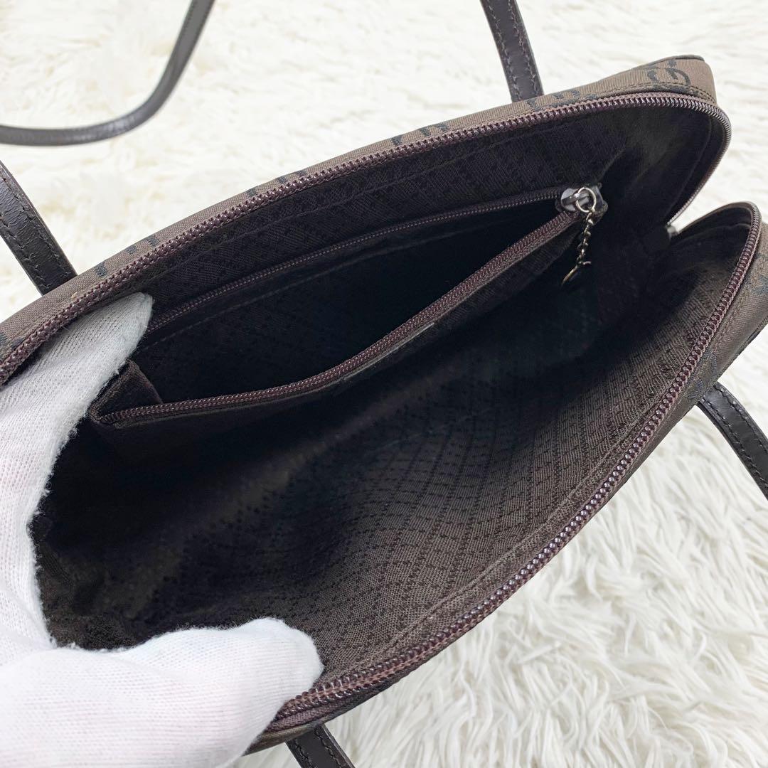 【✨美品✨】グッチ ショルダーバッグ GG柄 ナイロン ブラウン