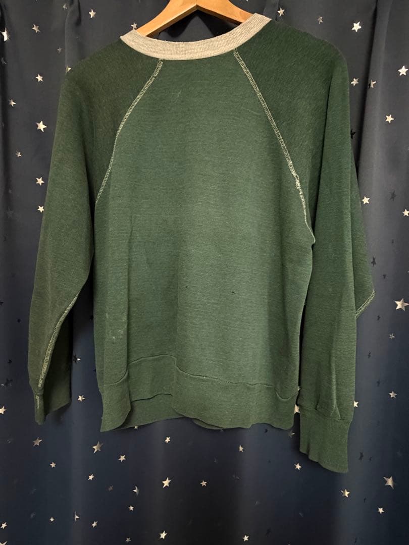 L*e様 60s vintage sweat 2tone ラグラン　緑　グリーン