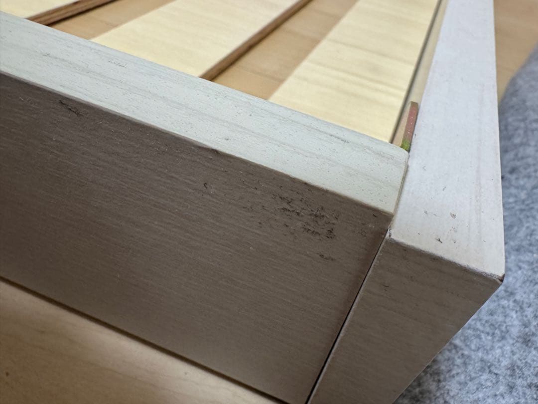 ローベッドフレーム セミダブル ホワイト