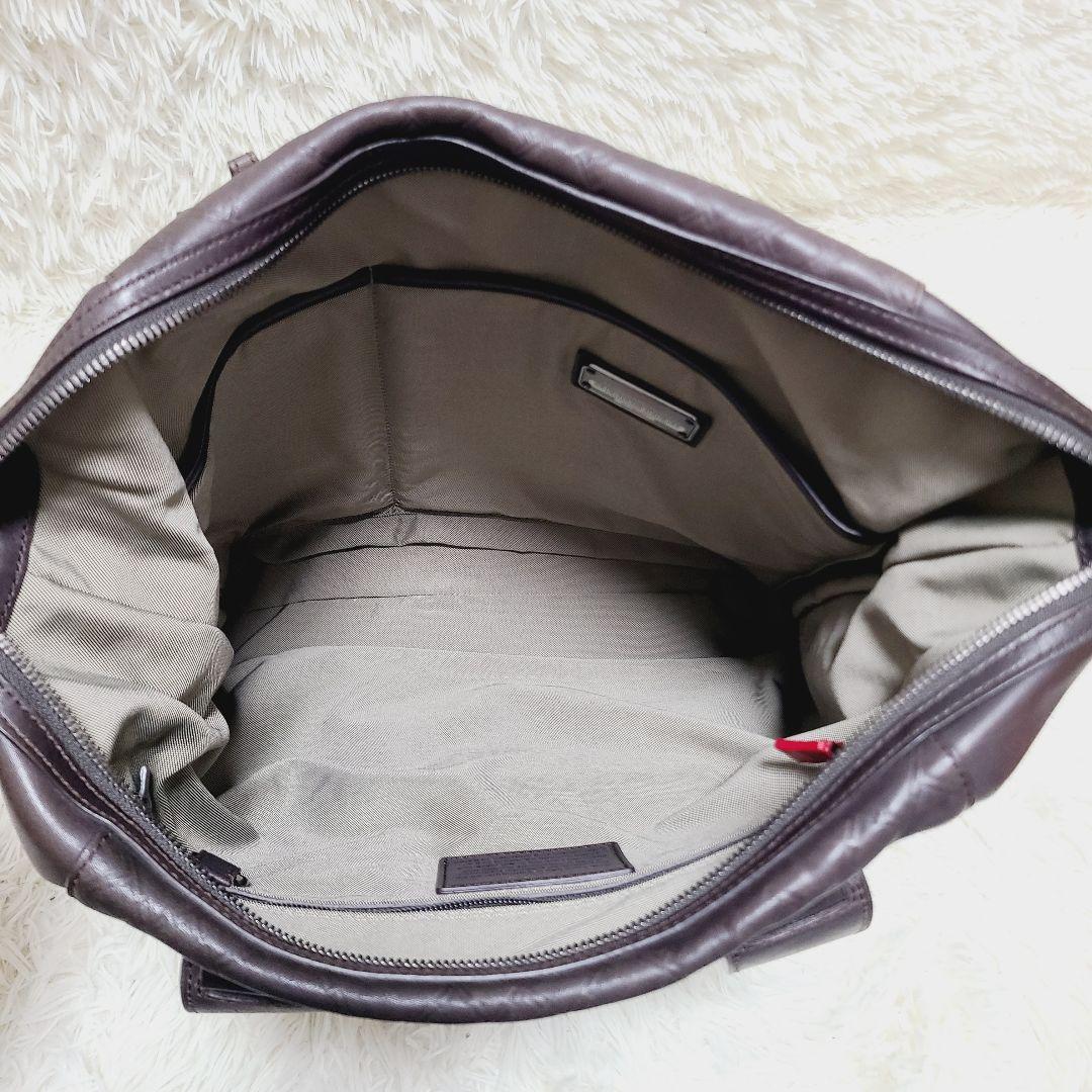 【希少】TUMI　ビジネスバッグ　ロゴ型押し　オールレザー　2WAY　A4収納