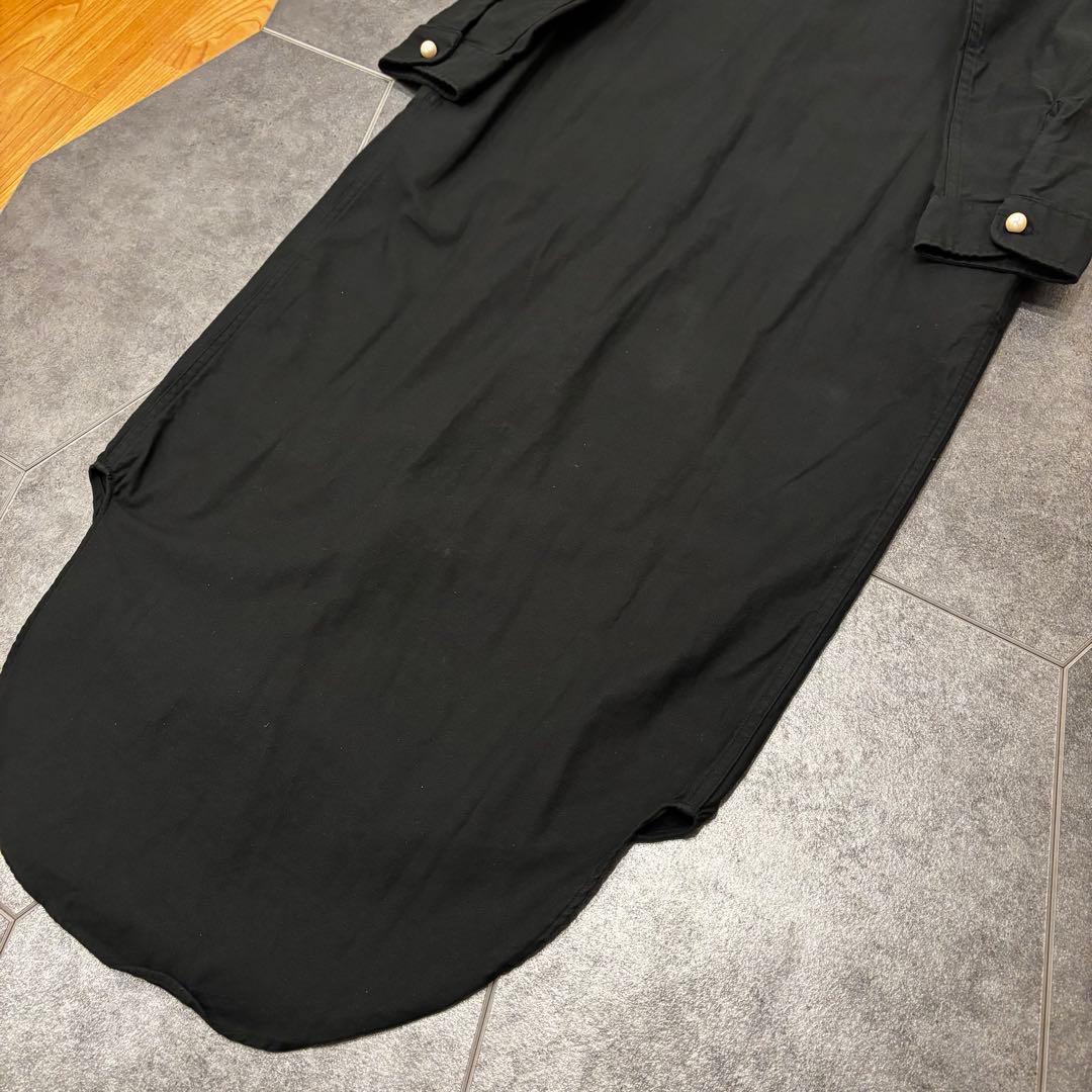 【パールボタン】 マディソンブルー　シャツワンピース　ロングシャツ　コットン