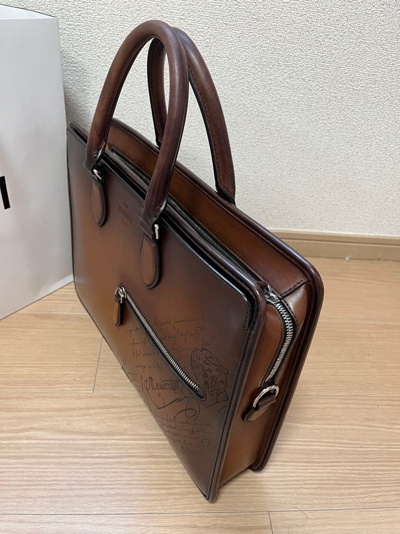 Berluti ビジネスバッグ ブラウン レザー