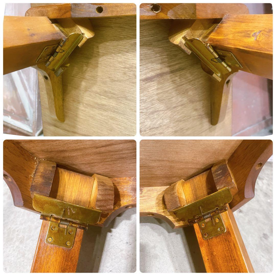 【美品②】高級 折り畳み座卓 昭和レトロ アンティーク 職人手作り ちゃぶ台