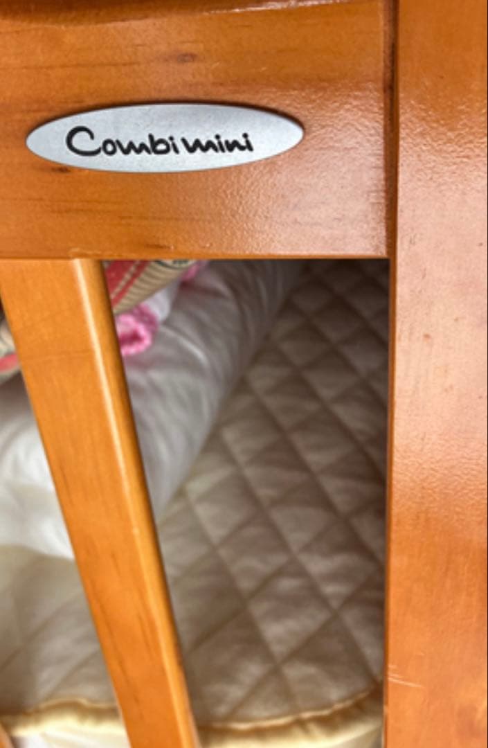 【combi mini】木製 ベビーベッド キャスター付き コンビ