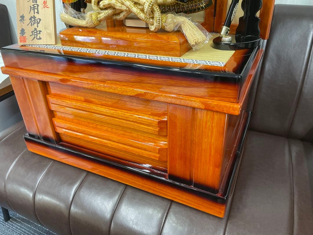 よ*ン様 極美品　兜　極上品　寿慶作　ゴールド着用兜 王朝塗り彫金竜　着用兜飾り