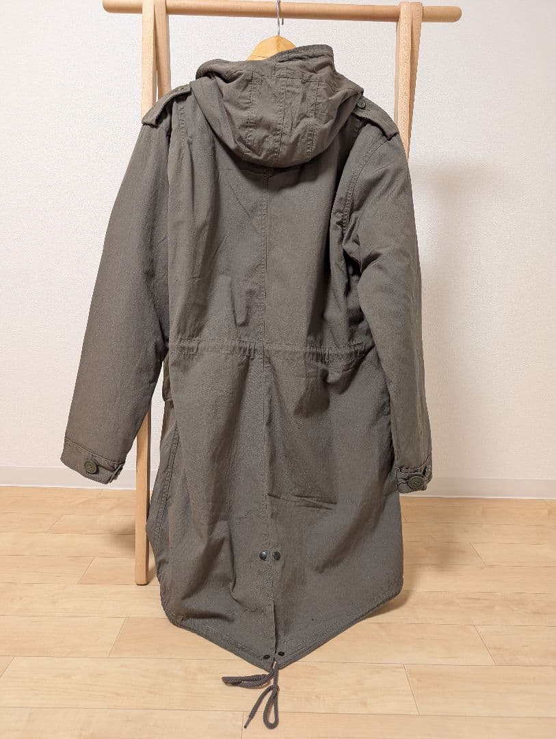 HOUSTON社製米軍オリーブグリーン モッズコート フード付き