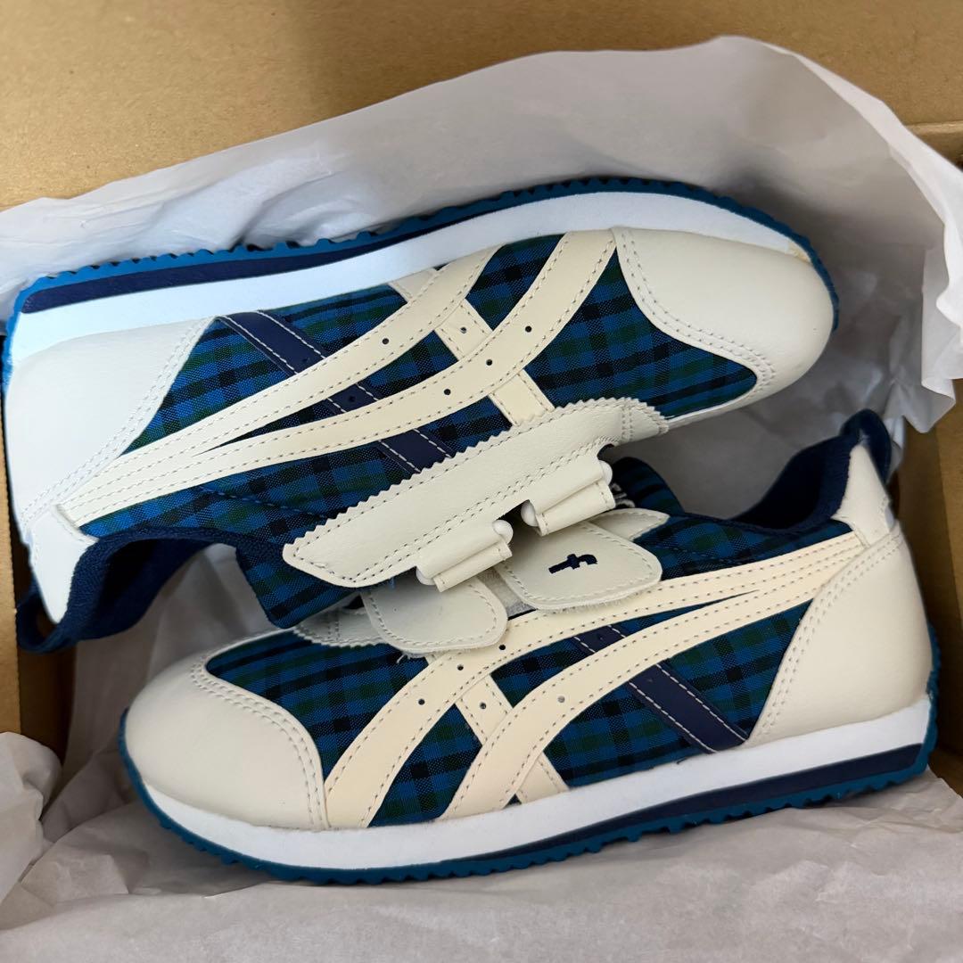familiar　ファミリア　asics チェック柄 靴 新品　XB 21センチ