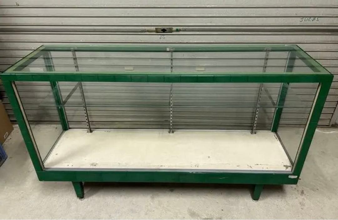 たかたのメル便で発送☆昭和レトロ　ガラスケース　ポップ　グリーン