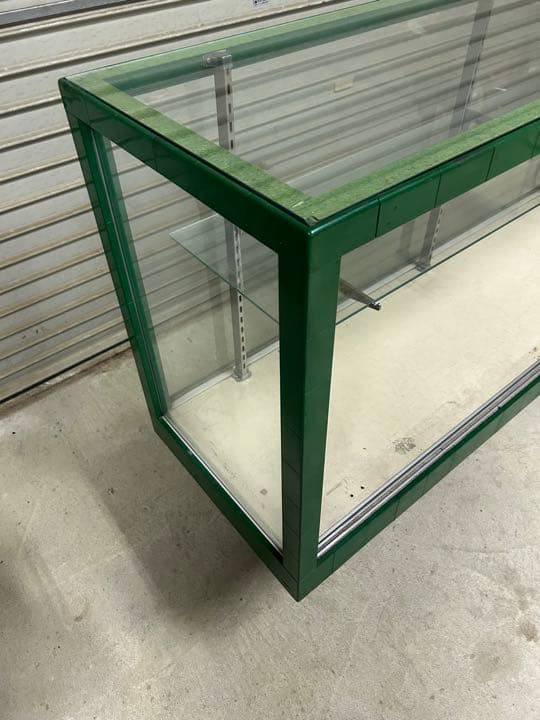 たかたのメル便で発送☆昭和レトロ　ガラスケース　ポップ　グリーン