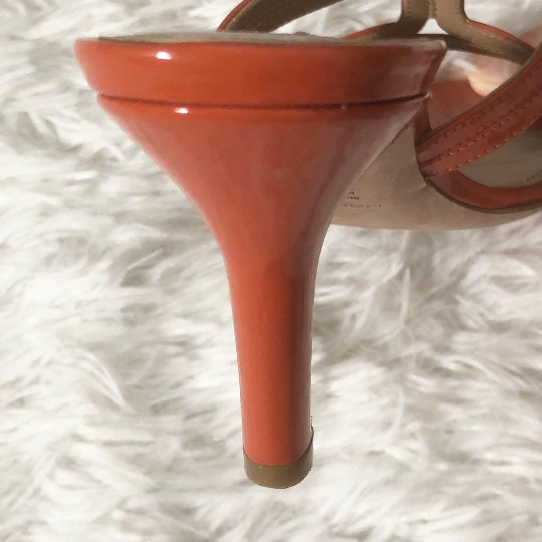 未使用級 ペリーコ ミュール オレンジ ヒール7cm サイズ37