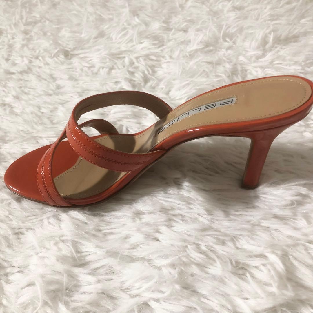 未使用級 ペリーコ ミュール オレンジ ヒール7cm サイズ37