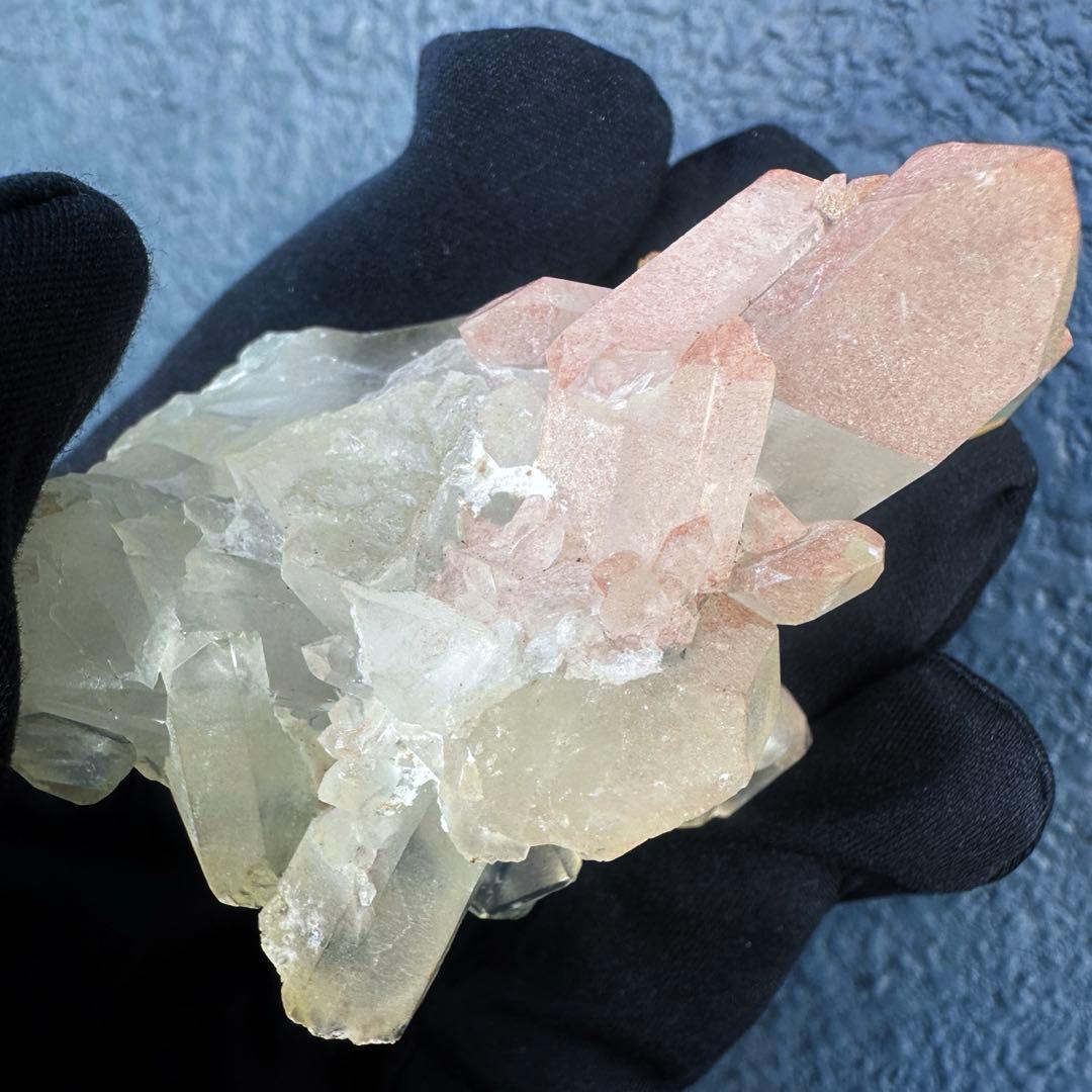 希少❗️高品質❗️超綺麗☆ピンク♡ヒマラヤ水晶 クラスターレインボー天然石A1376