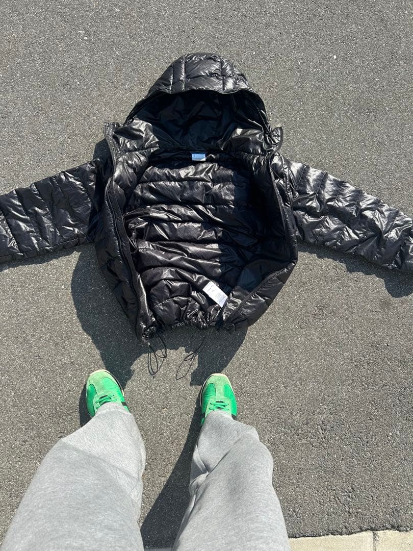 【大人気❗️】テック系 columbia マウンテンパーカー　ダウン　ブラックＬ