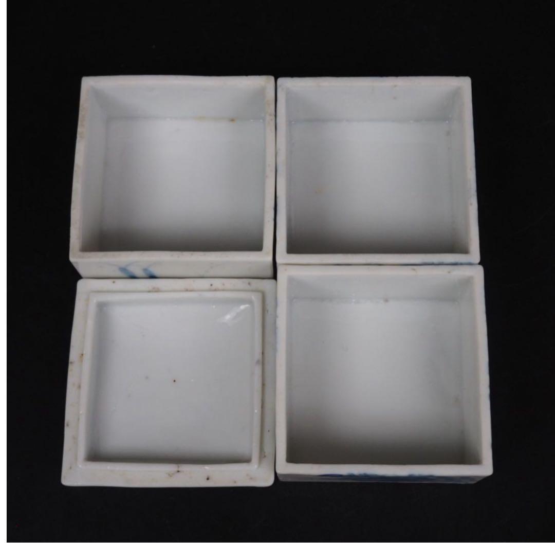 送料無料　江戸時代 　梅図三段重箱　ｈ12.5×7.5×7.5ｃｍ