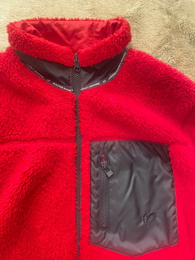 マスターバニー リバーシブル ブルゾン フリース×ナイロン 赤　メンズ4