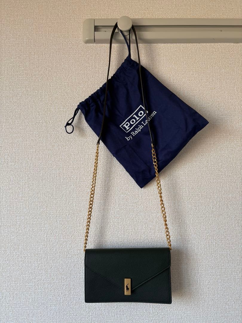 b*k様 値下げ‼️新品 ポロラルフローレンPolo ID レザーチェーンウォレ