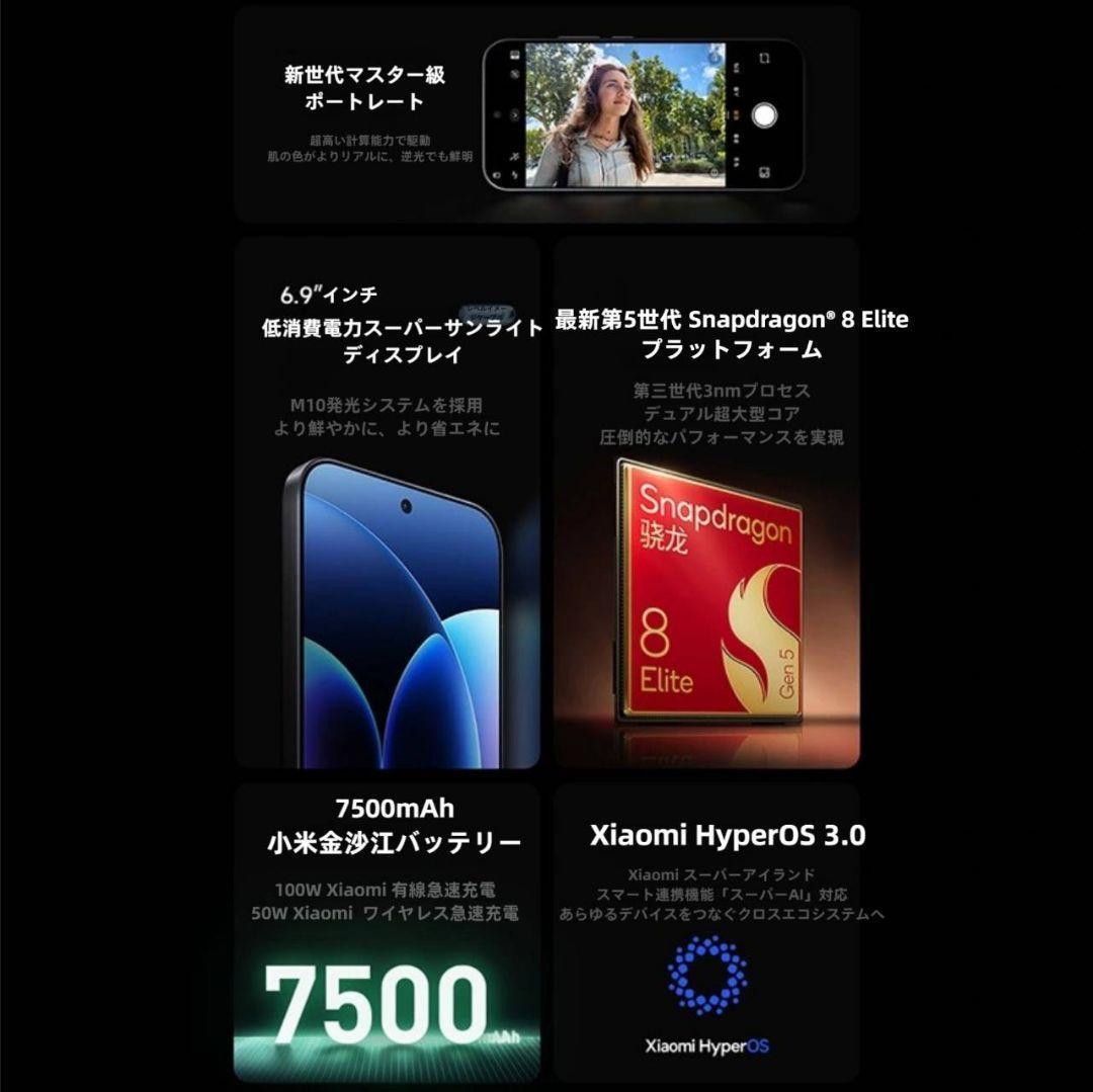 【新品未開封】XIAOMI 17 Pro Max 16GB/512GB 大陸版