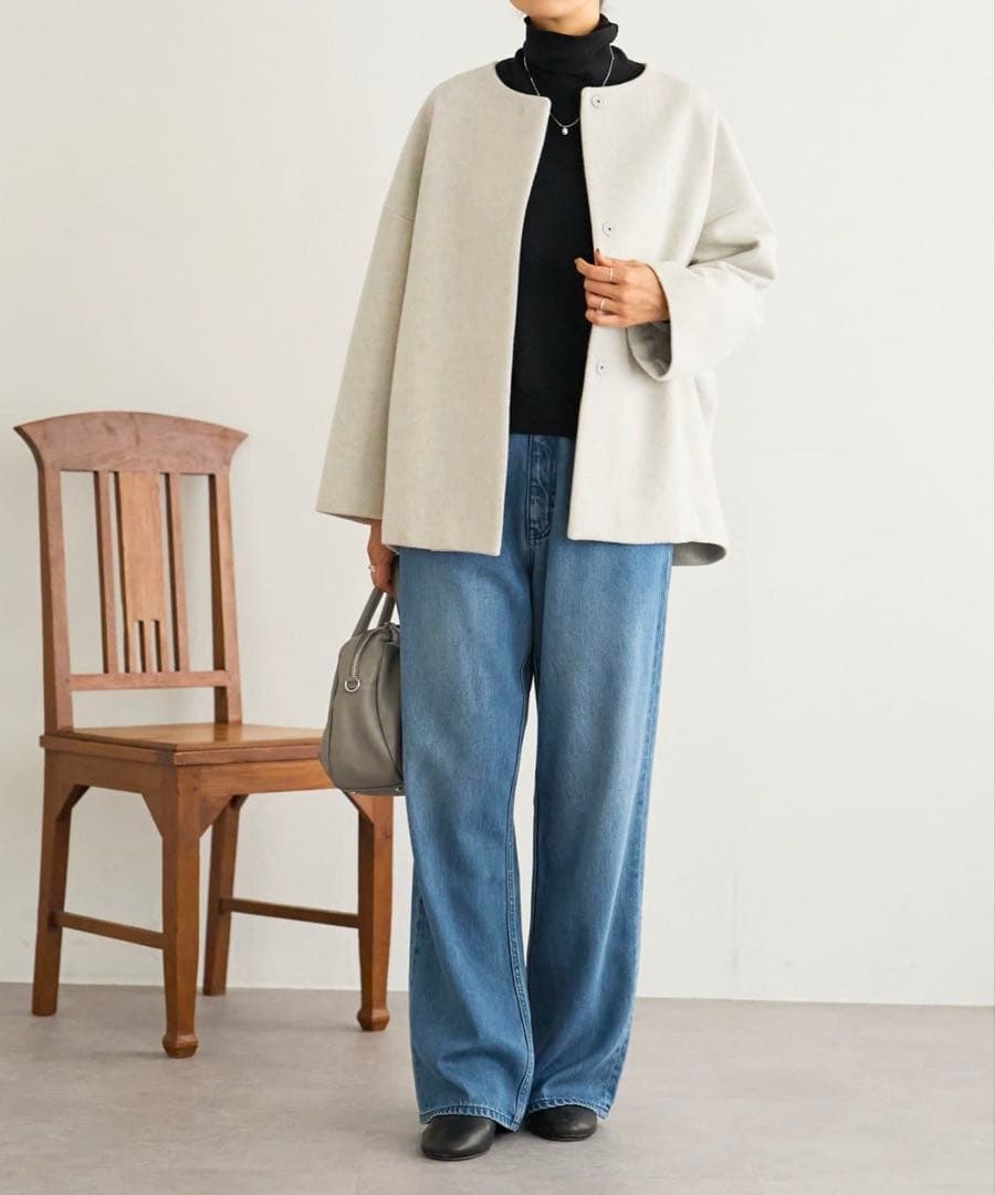 oka＊kon⭐︎BEARDSLEY後ろぷっくりウールショートコート