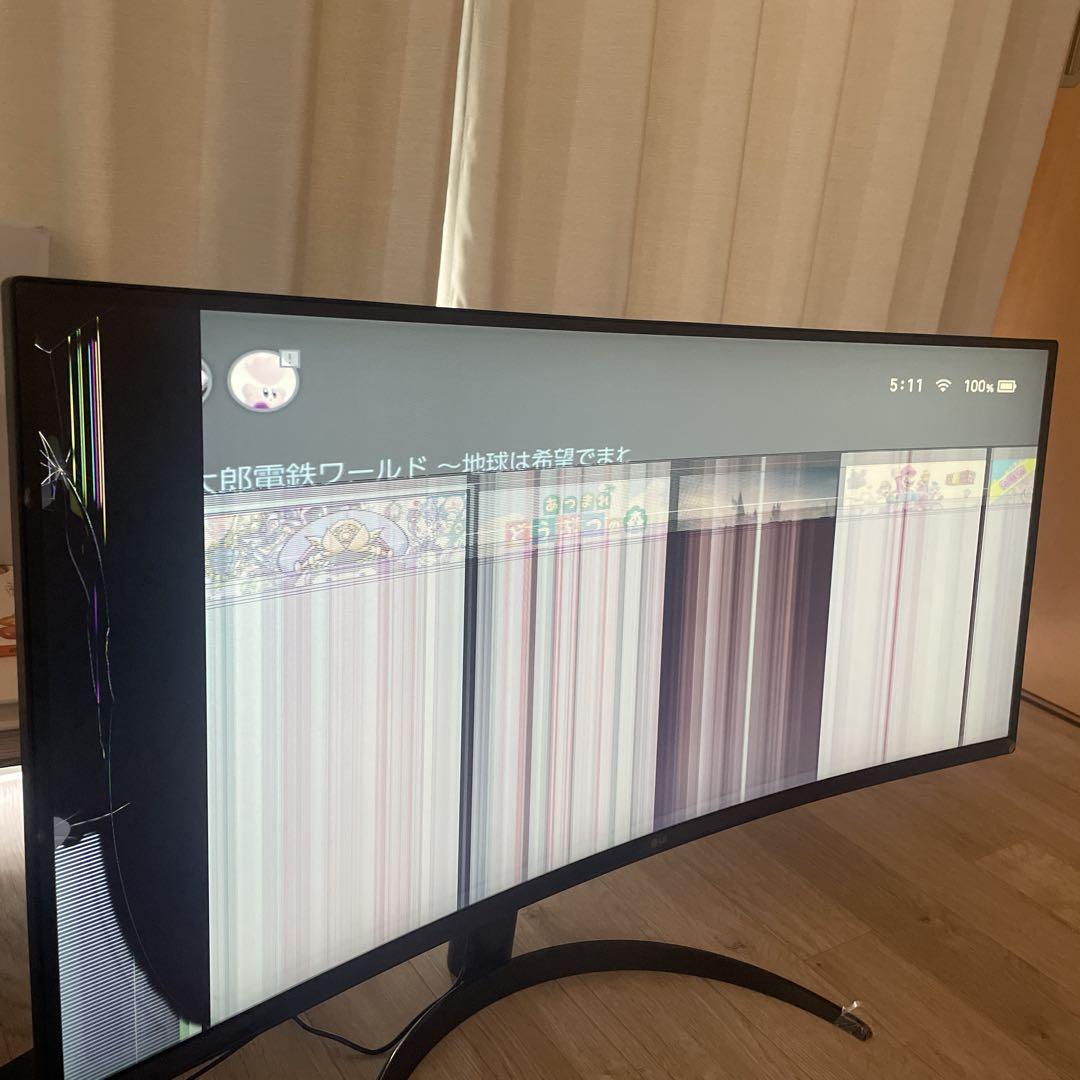 LG 湾曲モニター　ジャンク　34WR55QC-B 製造24年12月
