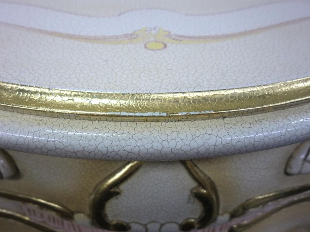 【中古品】RIO FURNITURE　ロココ調コンソールテーブル 引出し2杯付