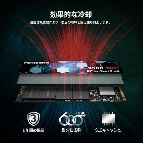 内蔵型SSD fanxiang SSD 256GB NVMe PCIe Gen3.0x4 2m