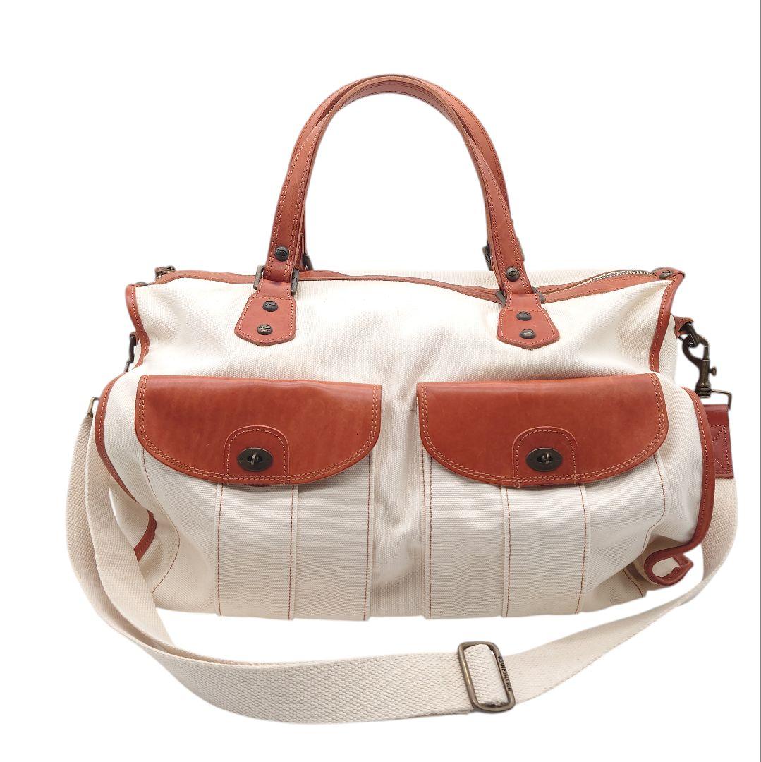 CAMPOMAGGI　カンポマッジ　キャンバス　レザーショルダー　バッグ　大容量