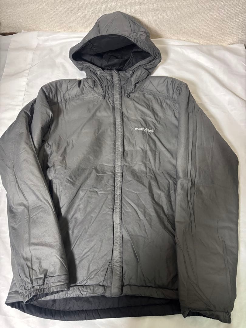 モンベル サーマラップ パーカ リバーシブル 撥水加工 Lサイズ 黒