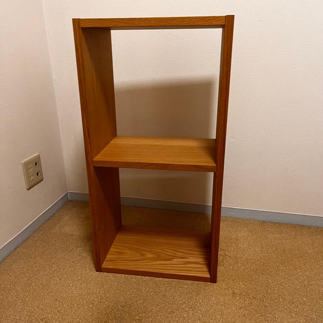 無印良品　スタッキングシェルフ オーク材 2段