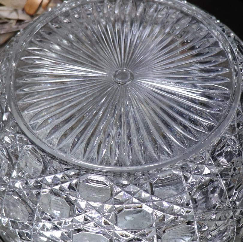 オールド・バカラ 珍品 ディアマン 大型銀巻 22cm 鉢 ボウル アンティーク