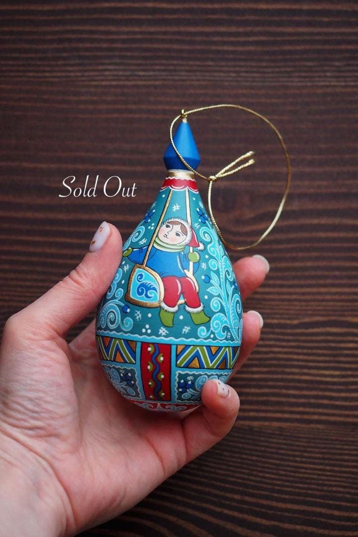 【30ロシア雑貨☆マトリョーシカ『Russian Winter』5Pオリガ作