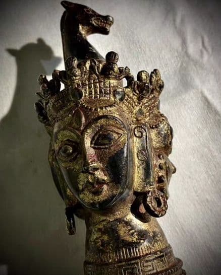 銅器 仏教 明王金剛杵 法器古美術 コレクション品 銅製 工芸品 彫刻装飾品置物