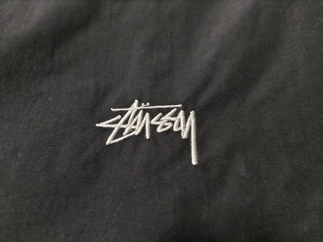 ステューシー　コーチジャケット　中綿　Sリンク　ブラック　黒　レア　キルティング